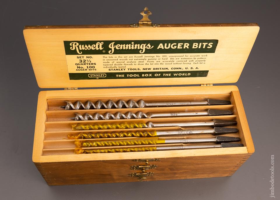 Complete Set of 13 RUSSELL JENNINGS Auger Bits in Original Three Tiered Box - 99308