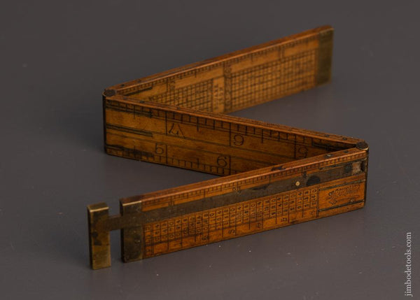 Rare F.B. COX MAKER BEST BOX 3 fold Iron Monger’s Rule Est’d. 1780 - 99310