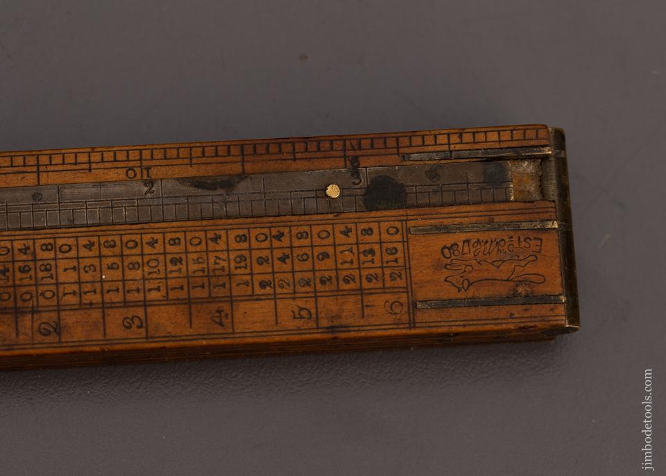 Rare F.B. COX MAKER BEST BOX 3 fold Iron Monger’s Rule Est’d. 1780 - 99310