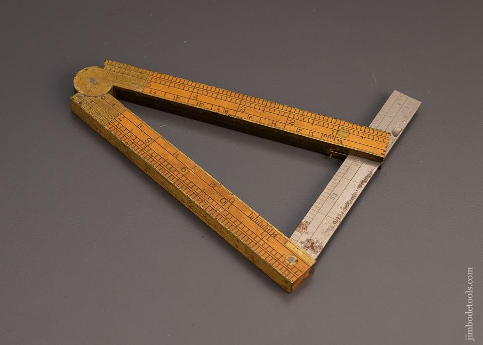 Rare and Mint STANLEY No. 036 Combination Boxwood Rule & Clinometer - 99312