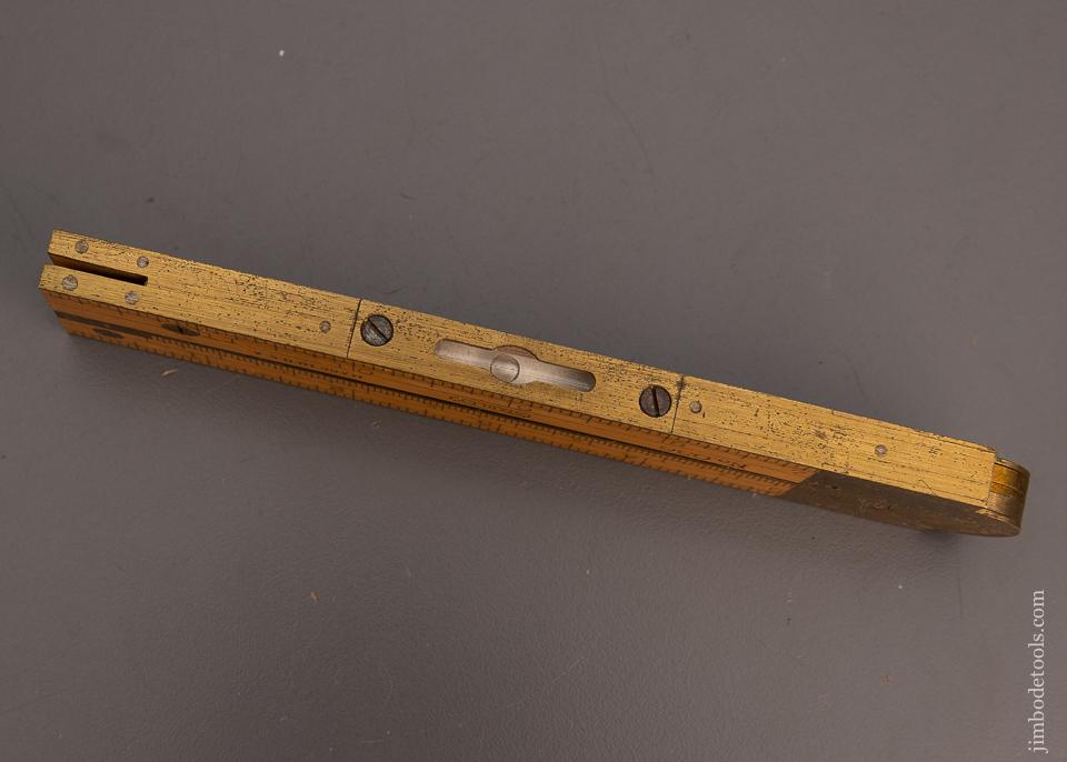 Rare and Mint STANLEY No. 036 Combination Boxwood Rule & Clinometer - 99312