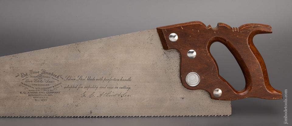 Mint ATKINS “THE FOUR HUNDRED” Rosewood! Handle Hand Saw - 99352