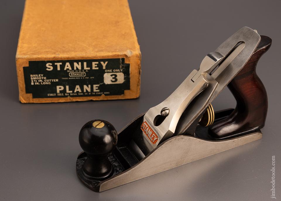 STANLEY No. 3 Smooth Plane Near Mint in Box - 99369