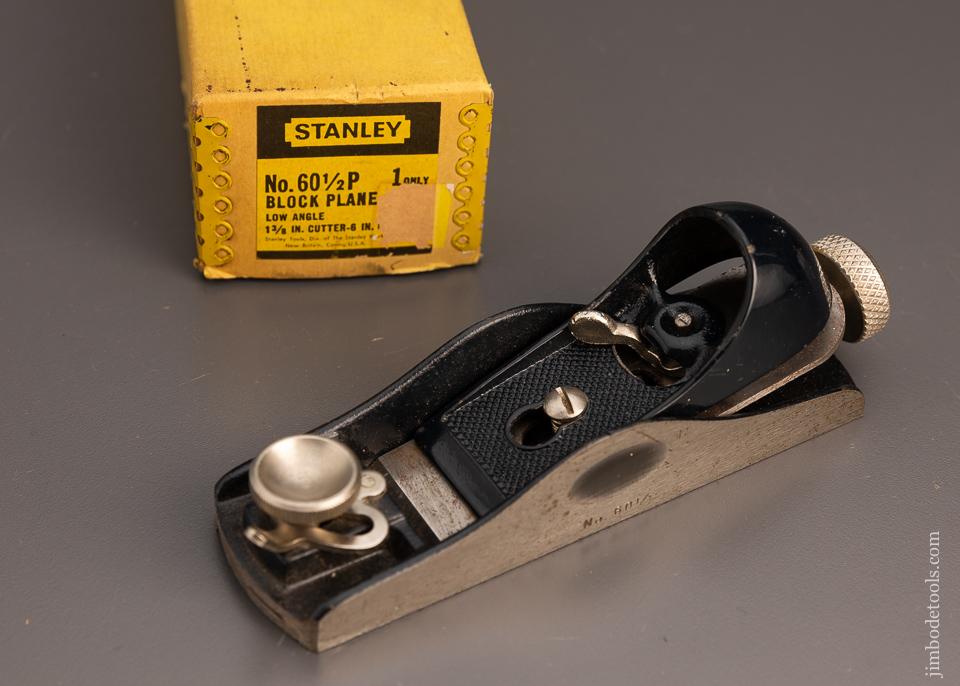 STANLEY No. 60 1/2P Low Angle Block Plane NEAR MINT in Original Box - 99380
