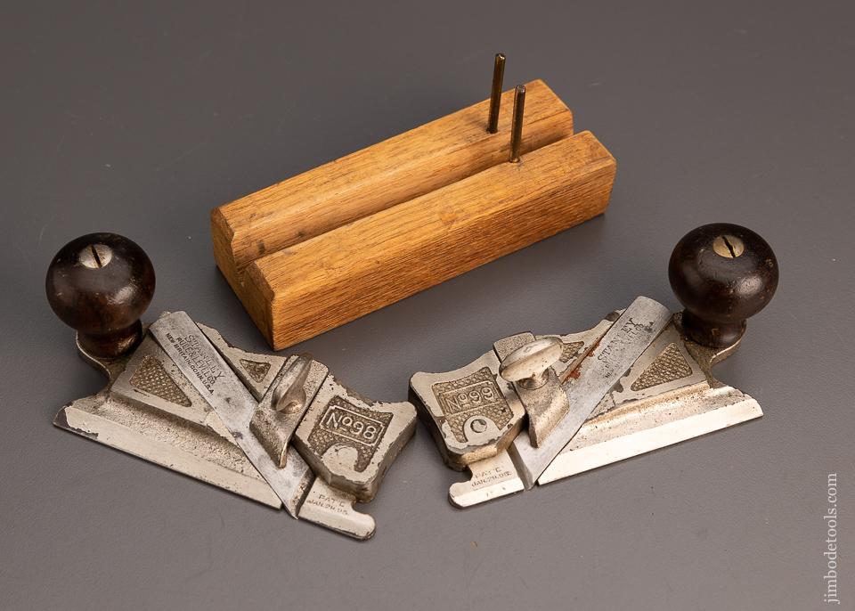 Fine Left and Right Pair of STANLEY No. 98 & 99 Side Rabbet Planes -  99388