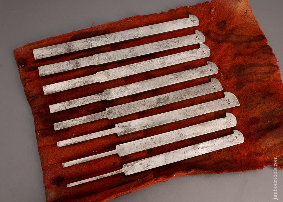 Fine Set of 8 Plow Plane Irons - 99418