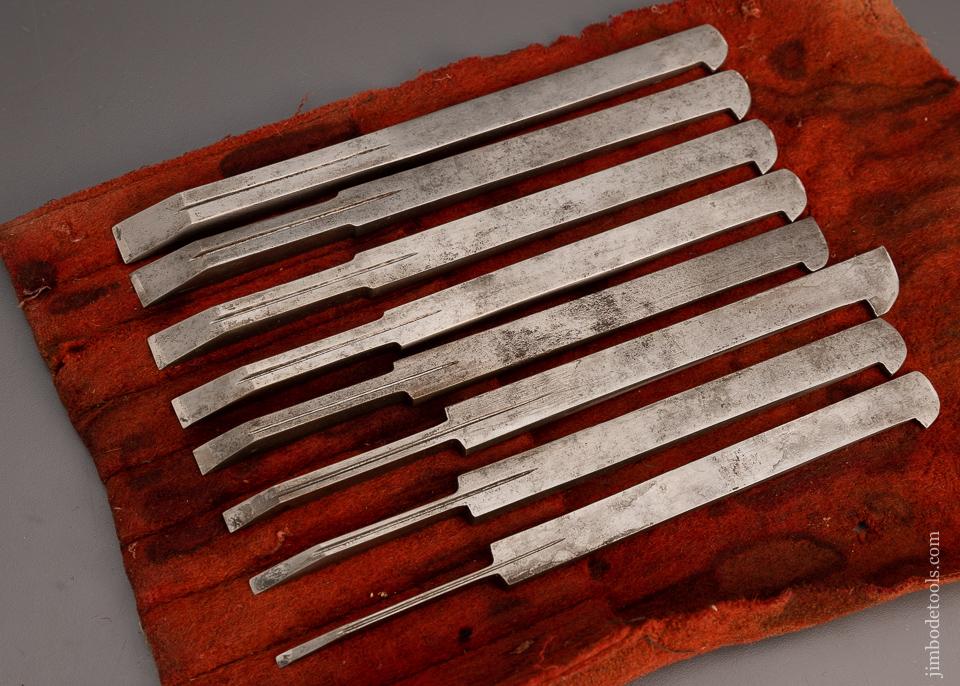 Fine Set of 8 Plow Plane Irons - 99418