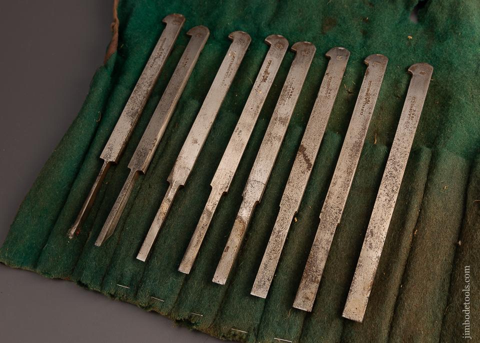 Set of 8 Plow Plane Irons VARVILL - 99419