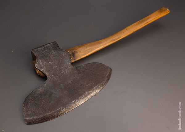 Unmarked Offset Single Bevel Hewing Axe - 99452
