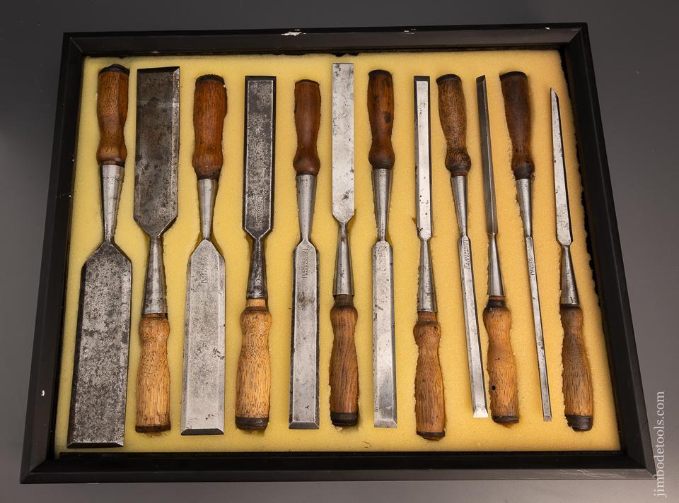 Excellent Complete Set of 12 T.H. WITHERBY Socket Firmer Chisels - 99552