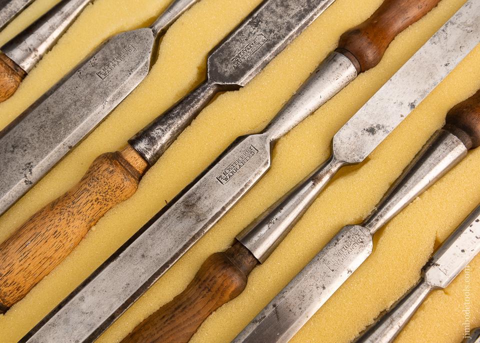 Excellent Complete Set of 12 T.H. WITHERBY Socket Firmer Chisels - 99552