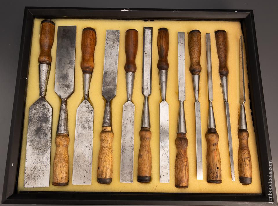 Excellent Complete Set of 12 T.H. WITHERBY Socket Firmer Chisels - 99552