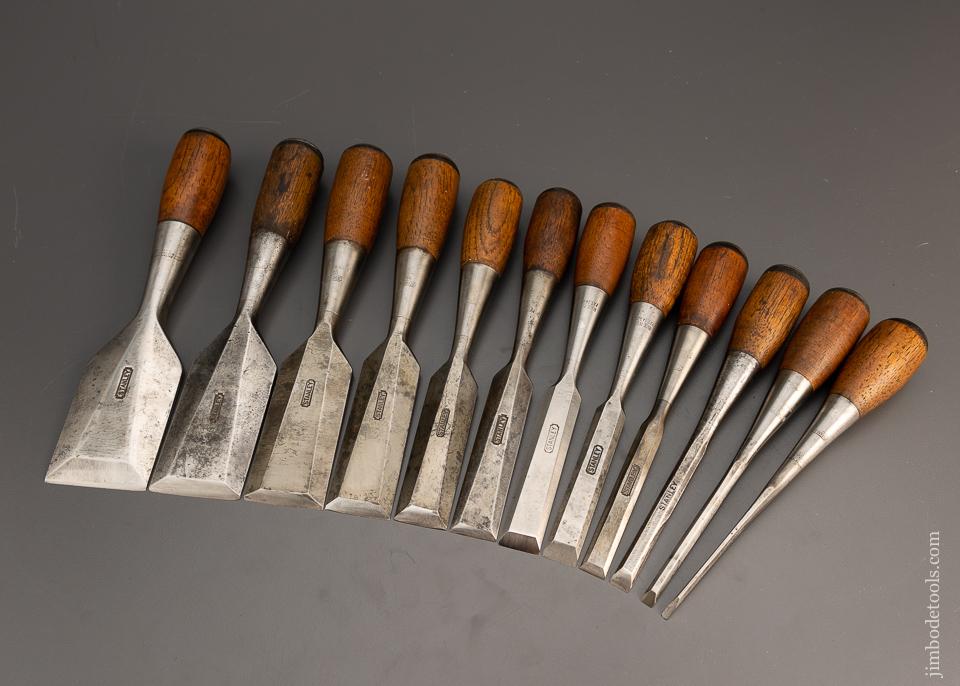 Complete & Fine Set of 12 STANLEY No. 50 EVERLASTING Chisels - 99553