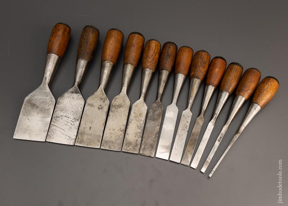 Complete & Fine Set of 12 STANLEY No. 50 EVERLASTING Chisels - 99553