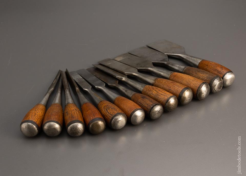 Complete & Fine Set of 12 STANLEY No. 50 EVERLASTING Chisels - 99553