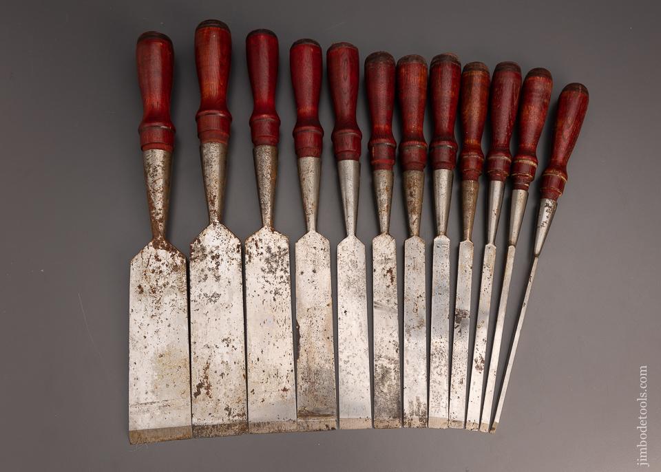 Fine & Complete Set of 12 CLEAR CUT Socket Firmer Chisels - 99566