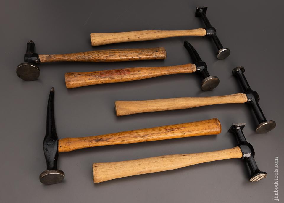 Lot of 6 Extra Extra Fine Body Hammers - 99622