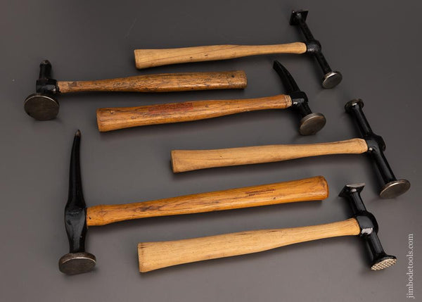 Lot of 6 Extra Extra Fine Body Hammers - 99622