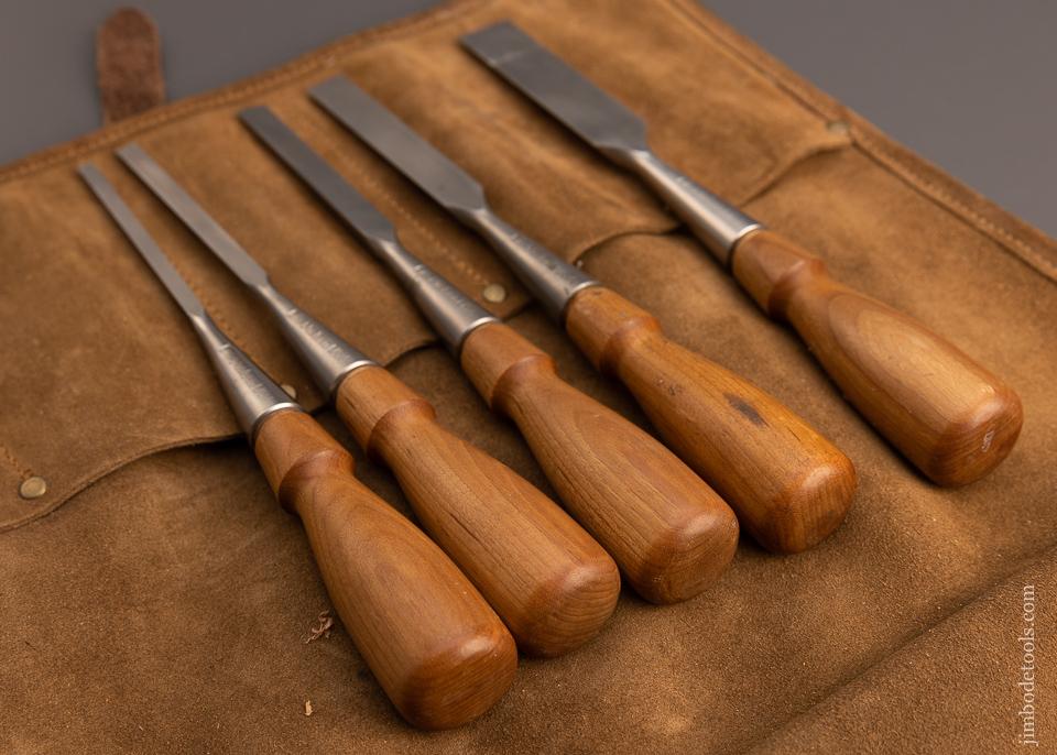 Fine Set of 5 LIE NIELSEN Bevel Edge Socket Chisels - 99698