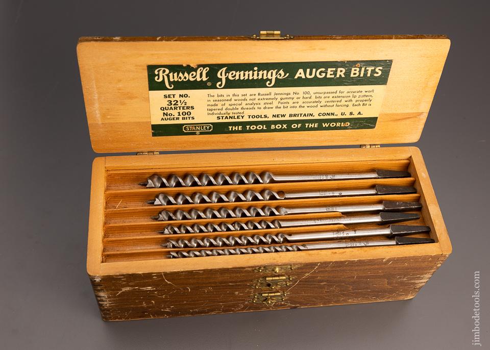 Extra Fine Complete Set of 13 RUSSELL JENNINGS Auger Bits in Original Three Tiered Box - 99699
