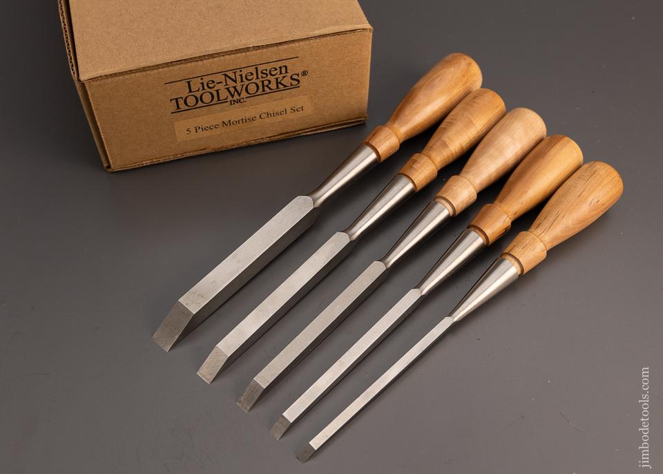 Mint in Box LIE NIELSEN  5 Piece Mortise Chisel Set - 99704