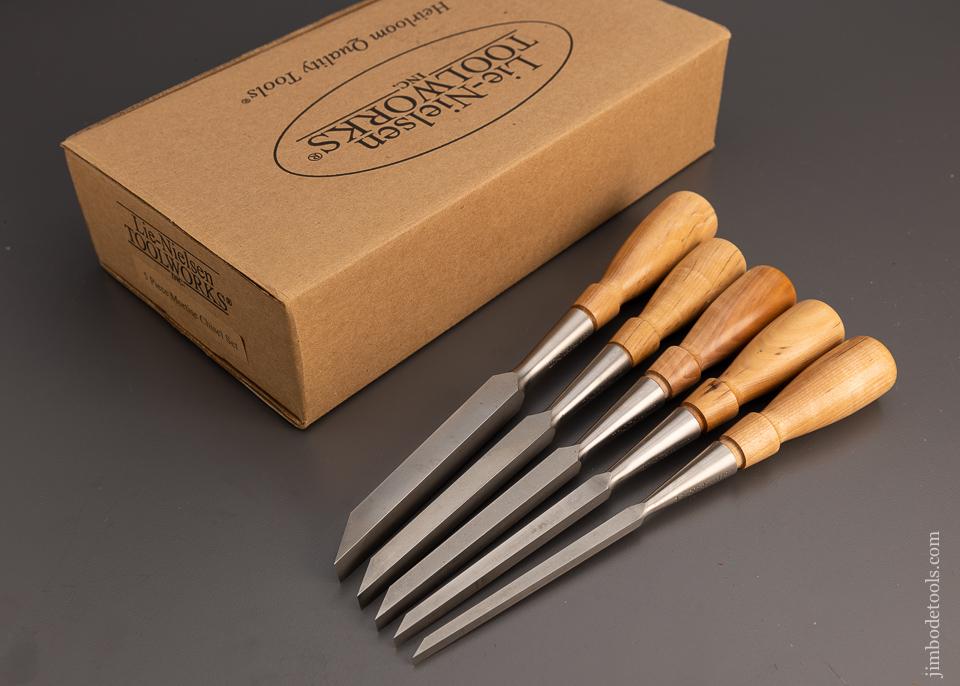 Mint in Box LIE NIELSEN  5 Piece Mortise Chisel Set - 99704