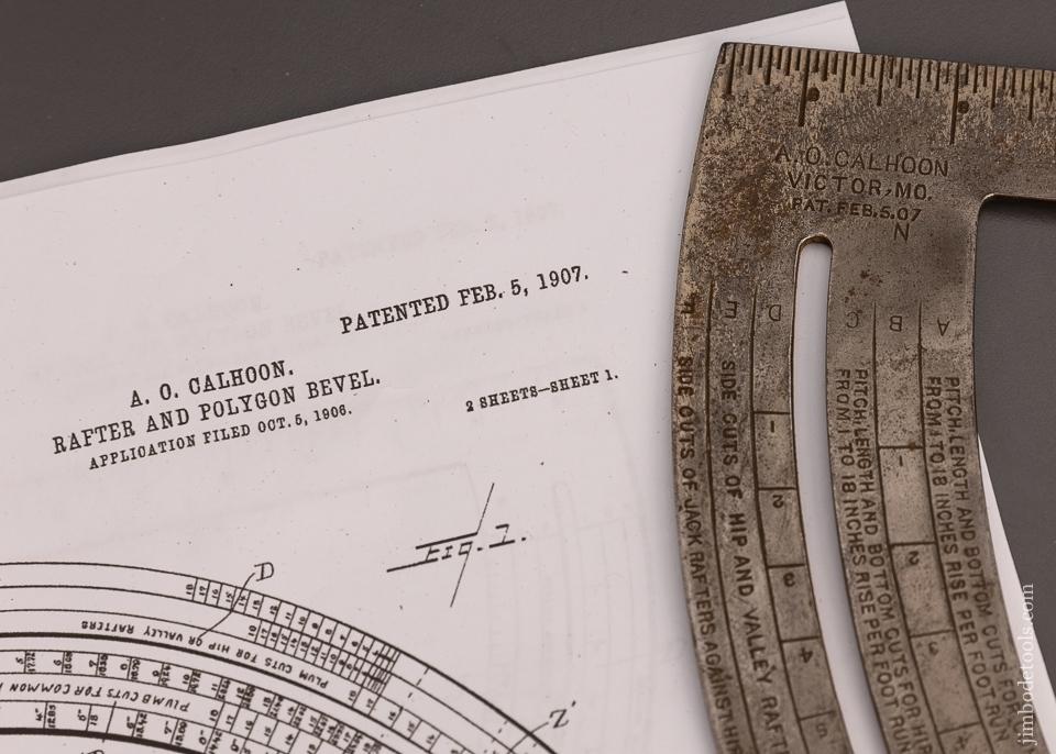 Rare Bevel A.O. CALHOON PATENT FEB. 5, 1907 - 99711