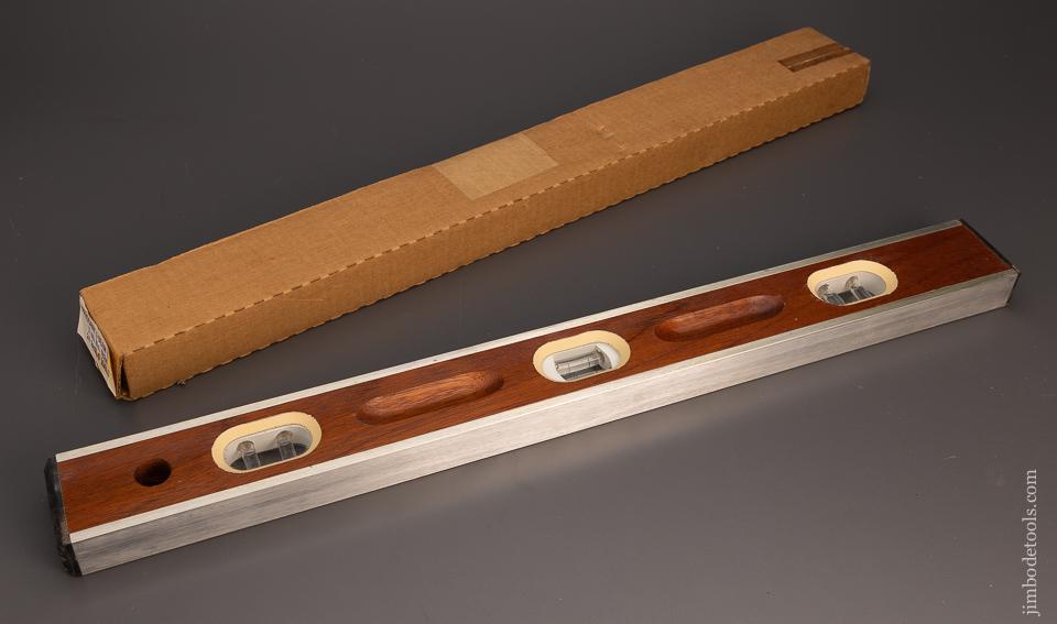 24 Inch JOHNSON Mahogany I-Beam Level Mint in Box - 99756