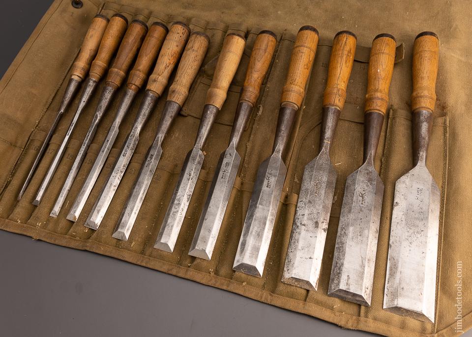 Fine Complete Set of 12 Socket Firmer Chisels by BUCK BROS. - 99762