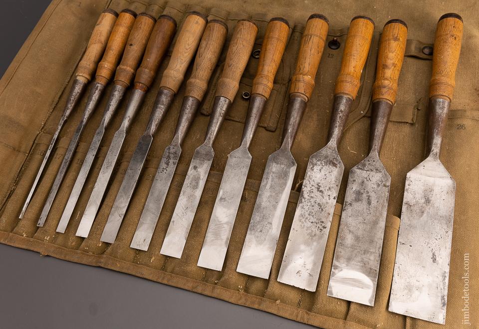 Fine Complete Set of 12 Socket Firmer Chisels by BUCK BROS. - 99762