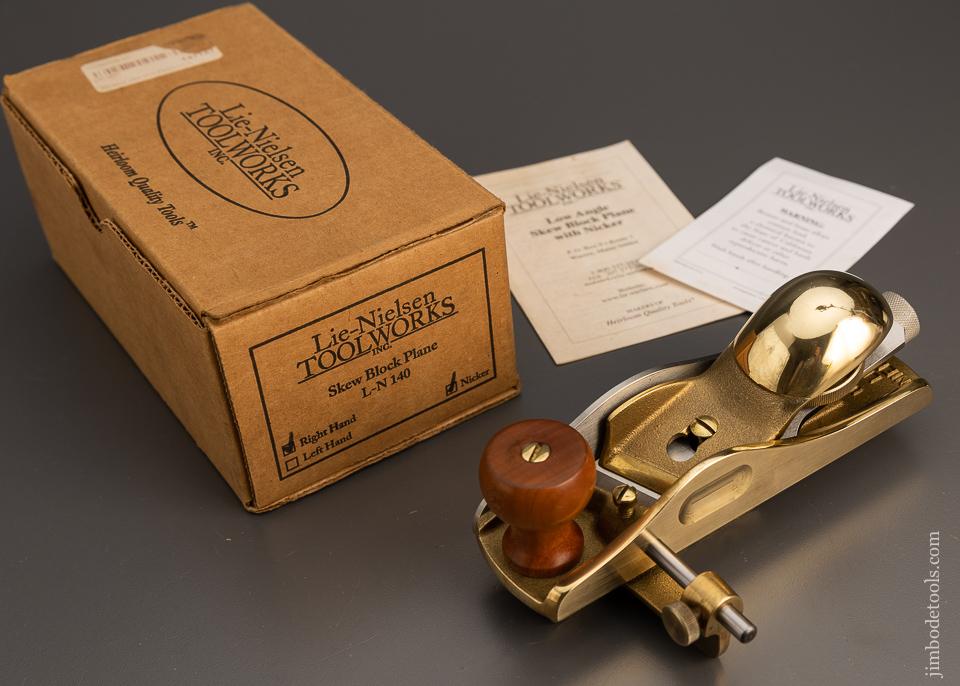 LIE NIELSEN No. 140 Skew Block Plane Right Hand in Box Out of Stock at Lie Nielsen - 99781