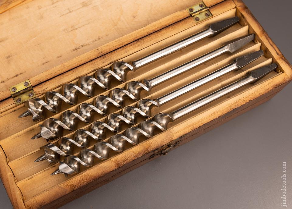 RUSSELL JENNINGS Auger Bits EARLY 14 Bit Set in Original Three Tiered Box - 99792