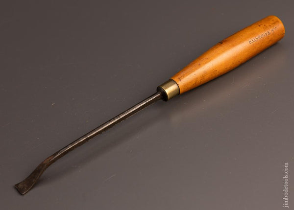 HERRING BROS. 1/2 Inch Spoon Gouge with Street Scene Scrimshaw Boxwood Handle - 99850