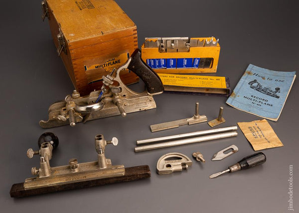 Fine & 100% Complete RECORD No. 405 Combination Plow Plane in Original Box - 99865