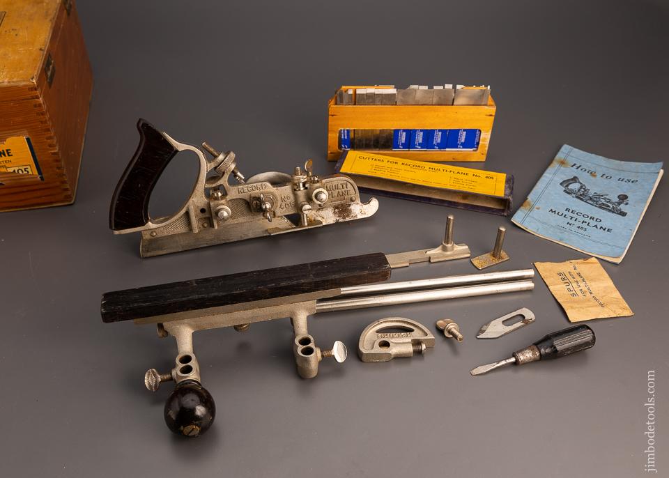 Fine & 100% Complete RECORD No. 405 Combination Plow Plane in Original Box - 99865