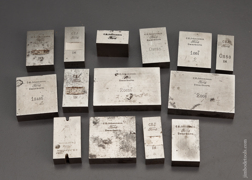 Set of C.E. JOANSON/FORD DEARBORN Gage Blocks - 99965