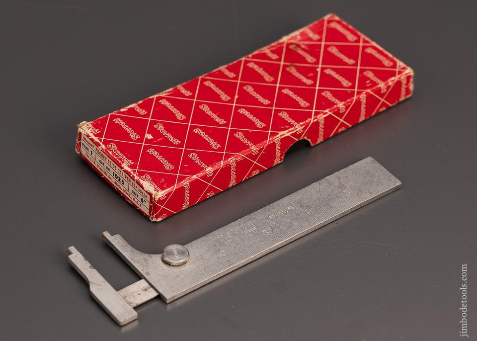 6 Inch STARRETT No. 1025 Pocket Slide Caliper Mint in Box - 99968