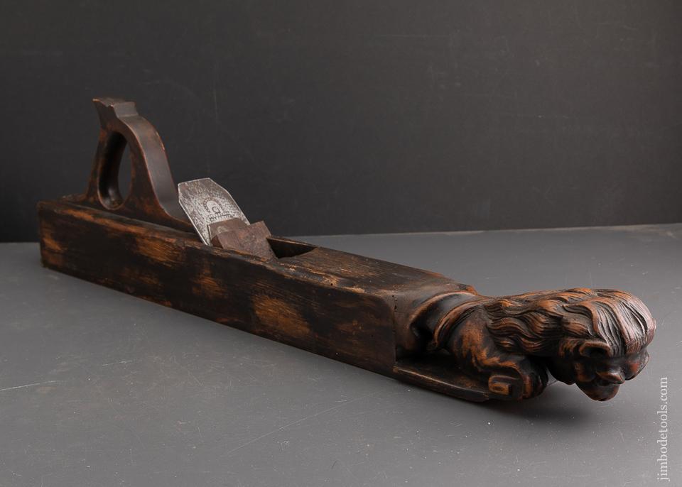WILD! 28 inch Carved Jointer Plane with Lion - EXCALIBUR 18