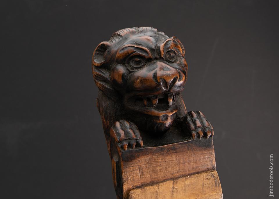 WILD! 28 inch Carved Jointer Plane with Lion - EXCALIBUR 18