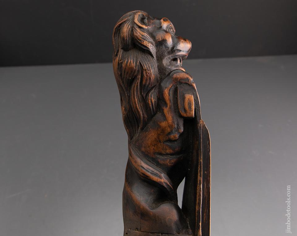 WILD! 28 inch Carved Jointer Plane with Lion - EXCALIBUR 18