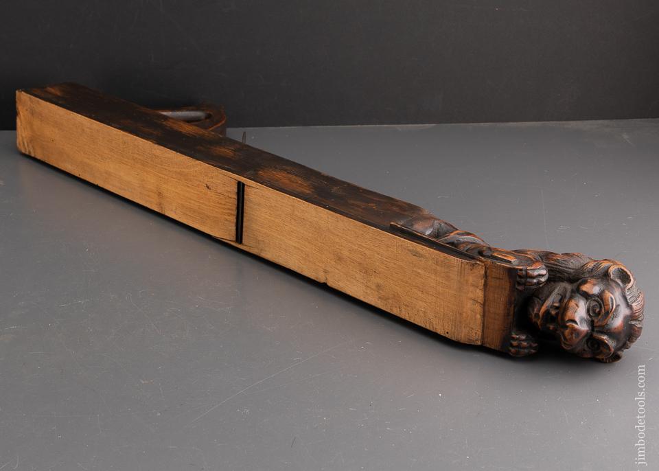 WILD! 28 inch Carved Jointer Plane with Lion - EXCALIBUR 18