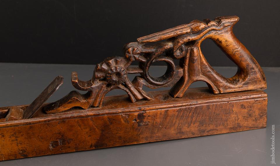 Remarkable! 18th Century French Jointer Plane 32 1/2 inches! With Amazing Carved Handle - EXCALIBUR 9