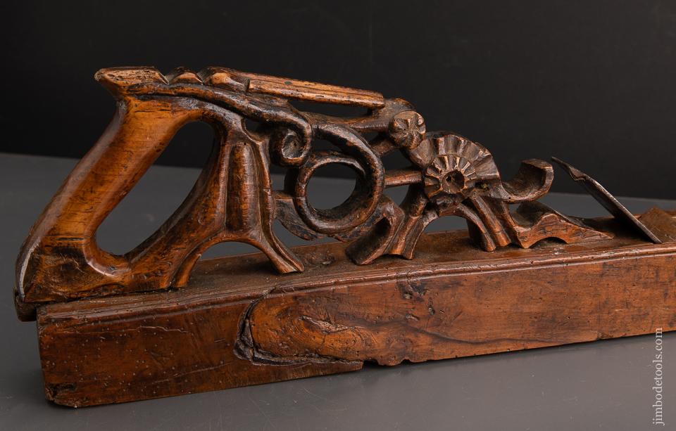 Remarkable! 18th Century French Jointer Plane 32 1/2 inches! With Amazing Carved Handle - EXCALIBUR 9