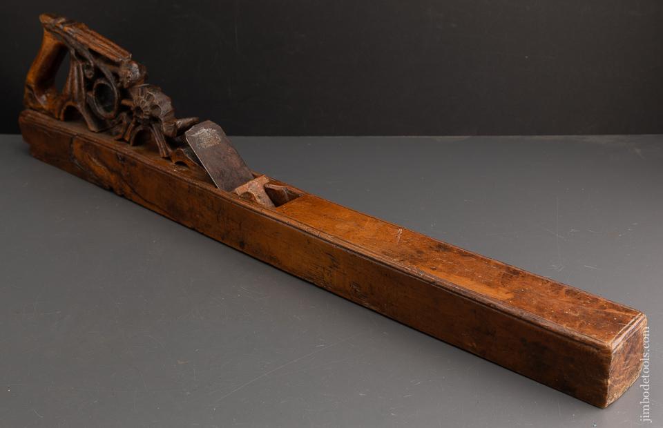 Remarkable! 18th Century French Jointer Plane 32 1/2 inches! With Amazing Carved Handle - EXCALIBUR 9