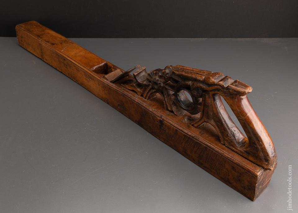 Remarkable! 18th Century French Jointer Plane 32 1/2 inches! With Amazing Carved Handle - EXCALIBUR 9