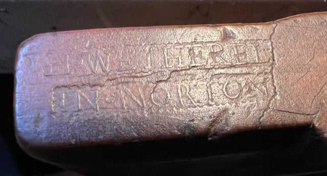 18th Century Yellow Birch H. WETHEREL IN NORTON 9 3/4 Inch Moulding Plane - EXCELSIOR 104966