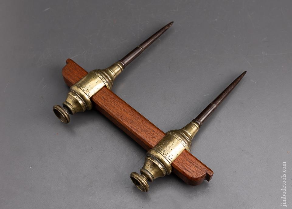 Stunning & Very Early Brass Trammel Points - EXCELSIOR 95407