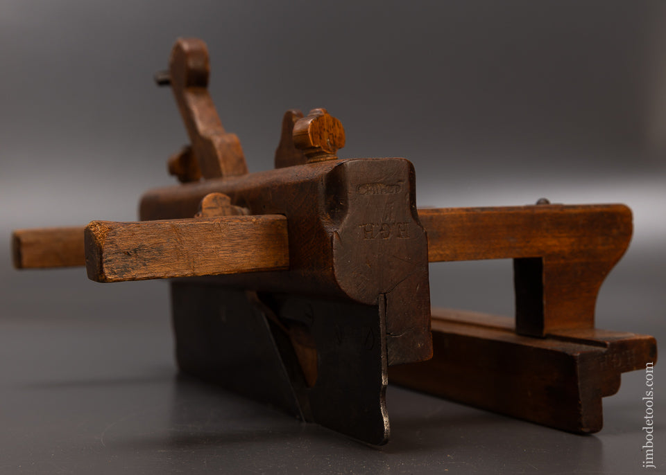 Rare & Fine C. FISHER Ca. 1790 Yellow Birch Plow Plane - EXCELSIOR 109378