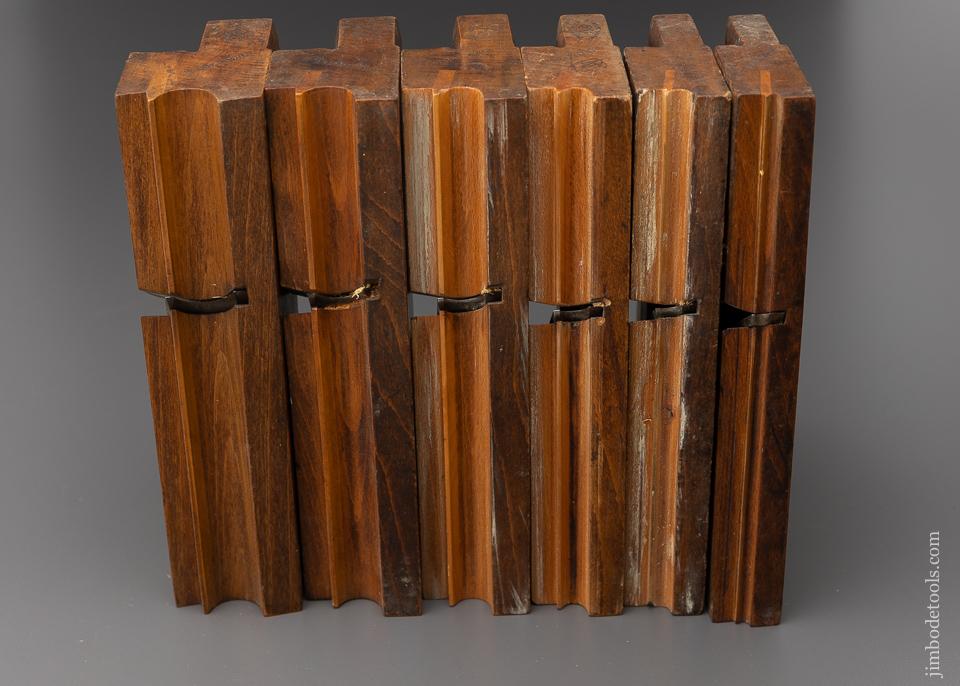 Fine Set of 6 PRESTON Side Bead Moulding Planes - 96111