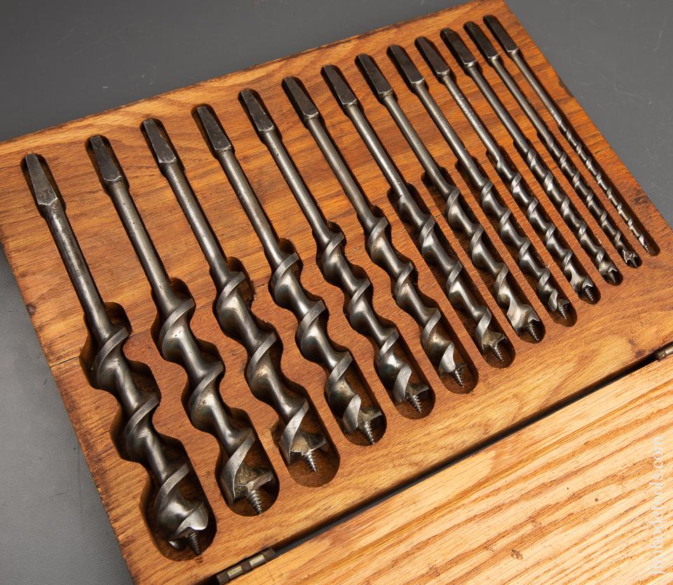 Complete Set of Thirteen ACRABORE IRWIN-Style Auger Bits in Original Box - 91556